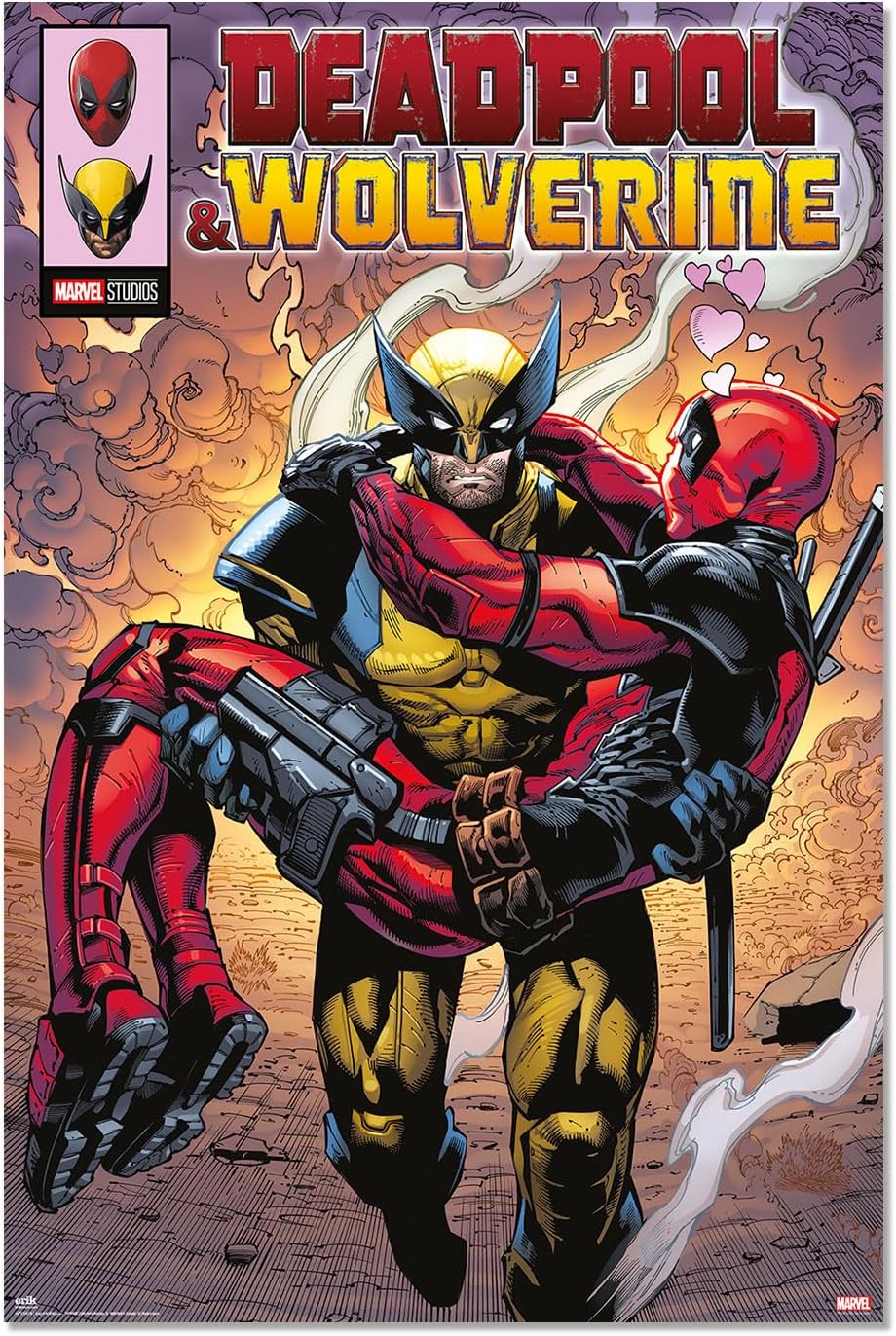 Grupo Erik Marvel Deadpool & Wolverine Poster - 36 x 24 inches / 91.5 x 61 cm - Shipped Rolled Up - Cool Posters - Art Poster - Posters & Prints - Wall Posters