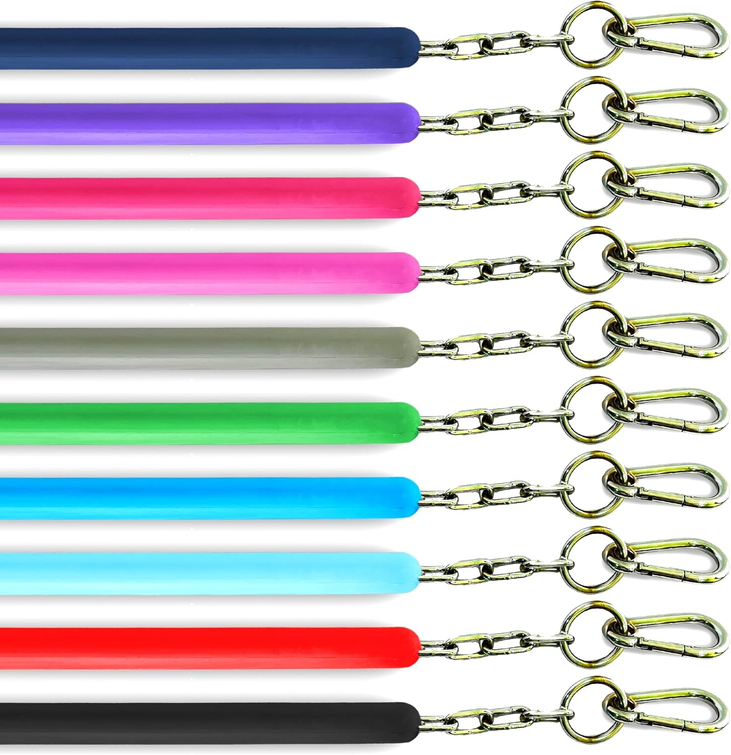 Stall Chain for Horses – 51 Inch Horse Stall Guard with Heavy-Duty Clips, Rubber Coated Stall Guard for Horse Stalls and Trailers (Baby Blue)