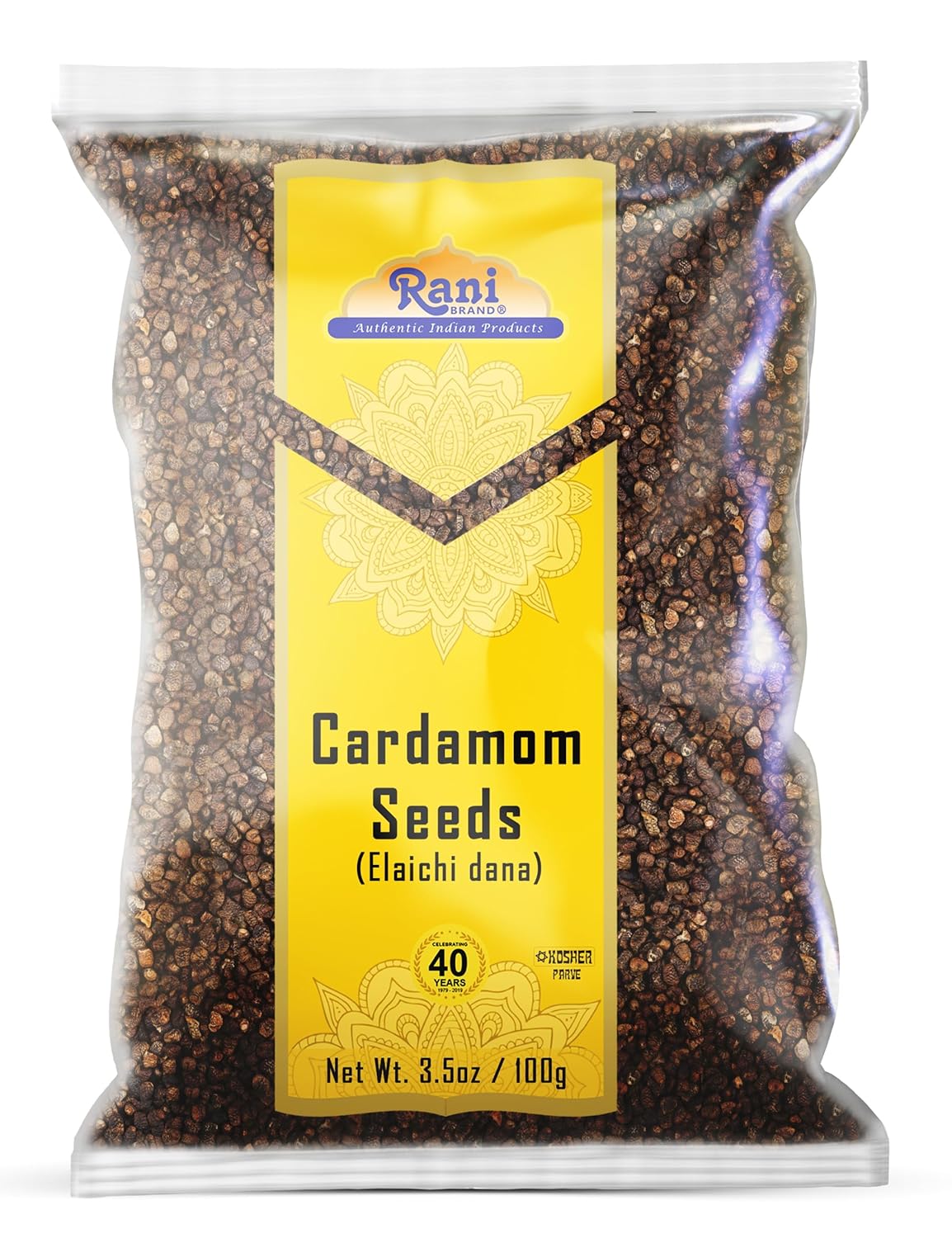 Rani Cardamom (Elachi) Decorticated Seeds Indian Spice 3.5oz (100g) ~ All Natural | Vegan | Gluten Friendly | NON-GMO | Kosher | Indian Origin