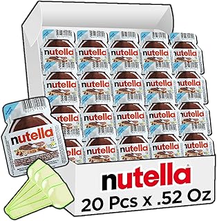 Mini Nutella Hazelnut Snack Pack 20 Pack, Single Serve Perfect for Portion Cups, Travel Friendly for Lunch Box or To Go or School Box