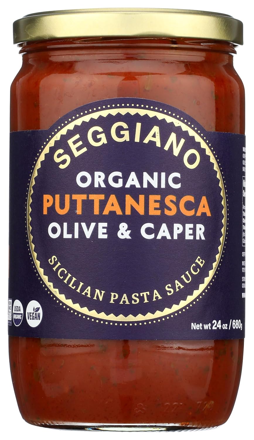 SEGGIANO Organic Puttanesca Pasta Sauce, 24 OZ