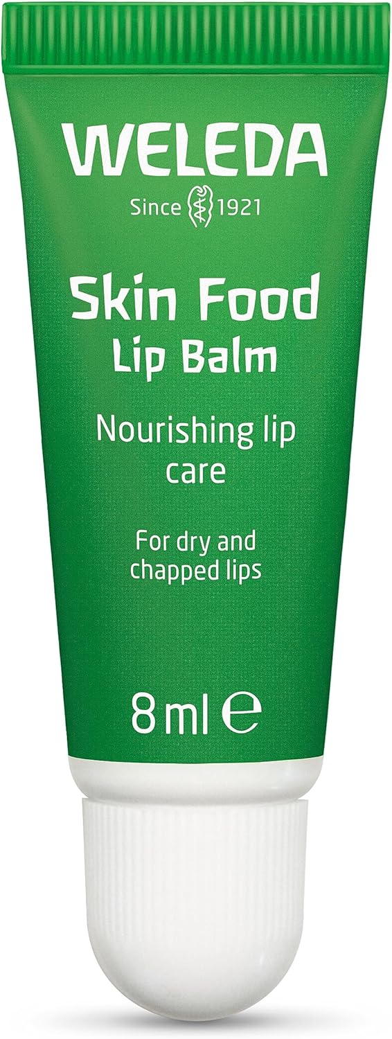 Weleda Skin Food Lip Balm, Very Dry & Chapped Lips, Natural Oils, Intensive Nourishment, For Men & Women, 100% Certified Natural, Travel Size, Organic, Vegetarian, 8ml