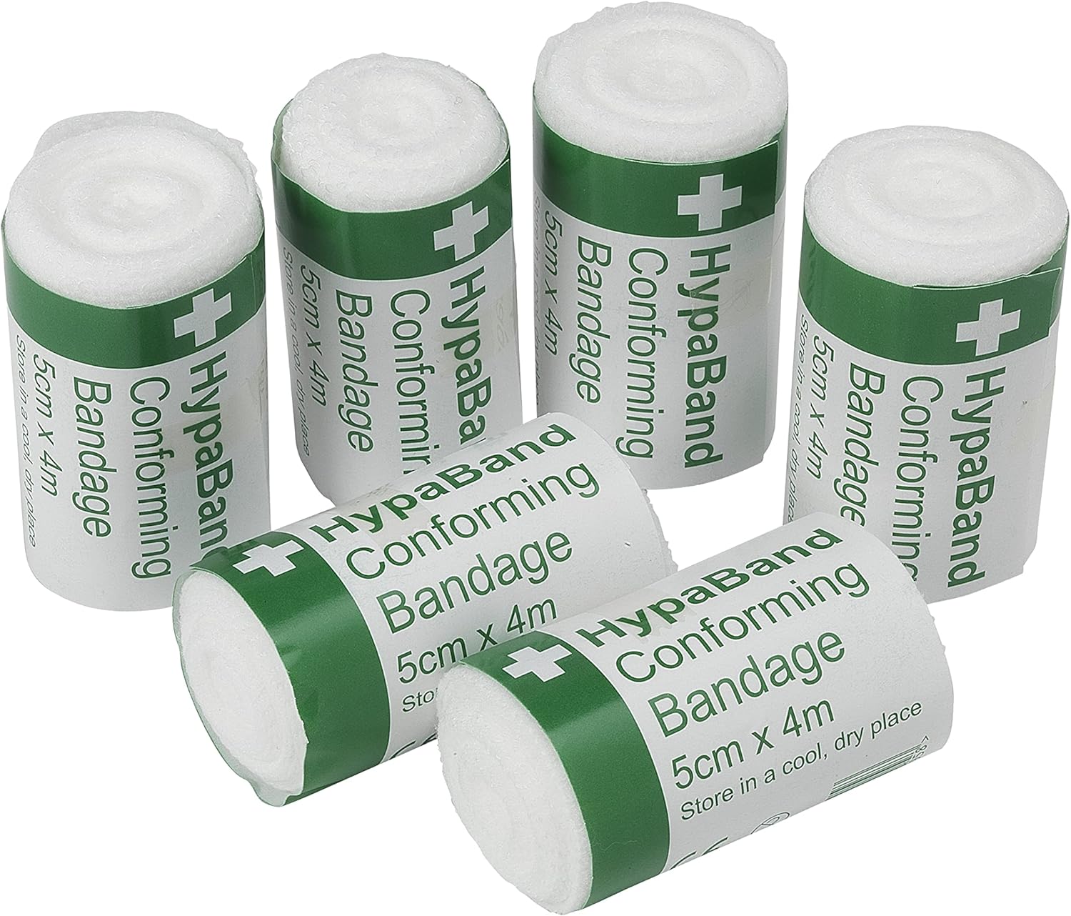 Safety First Aid Group HypaBand Conforming Bandages - 5cm x 4m (Pack of 6)
