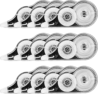 BESARME 12 Pack White Out Tape Correction Tape, 39 Feet Each Whiteout Roller Correction Tape Pen for Students Office Supplies, 1/5 X 472 Inches