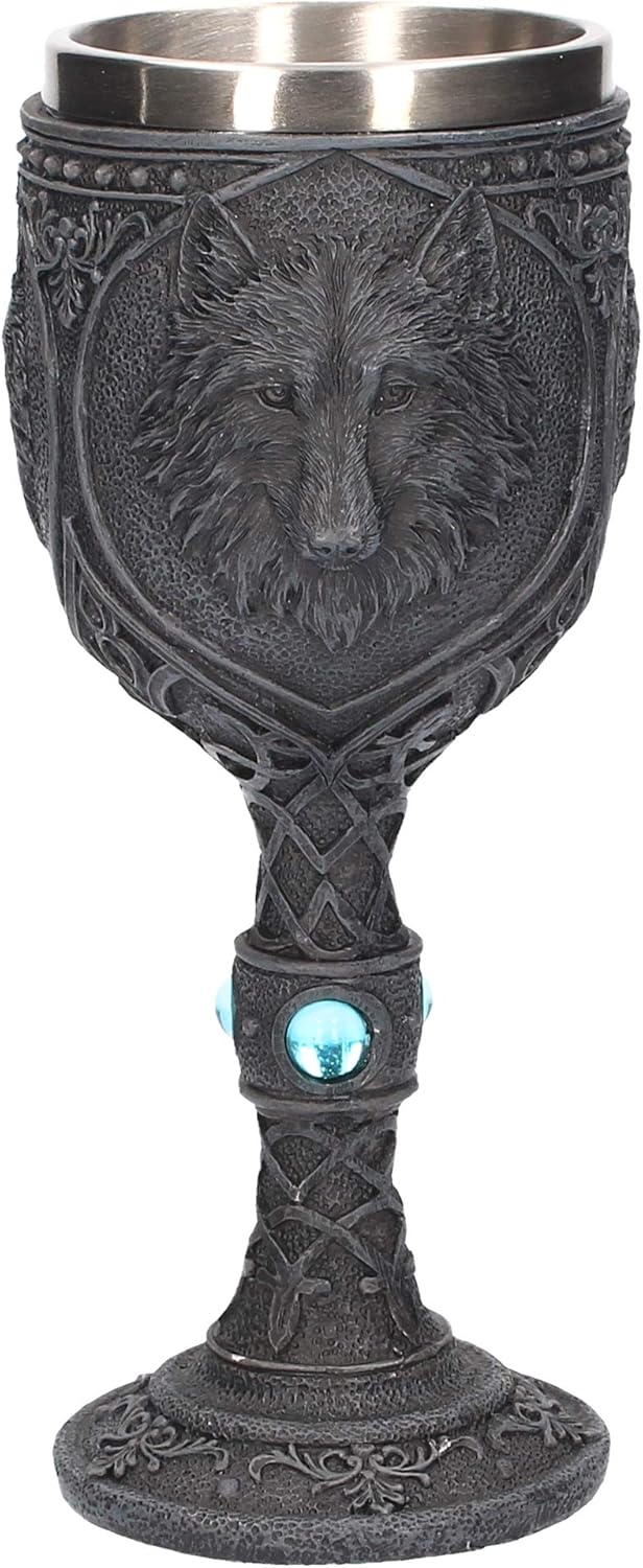 Nemesis Now U2501G6 Night Wolf Goblet Goblet 23cm Black
