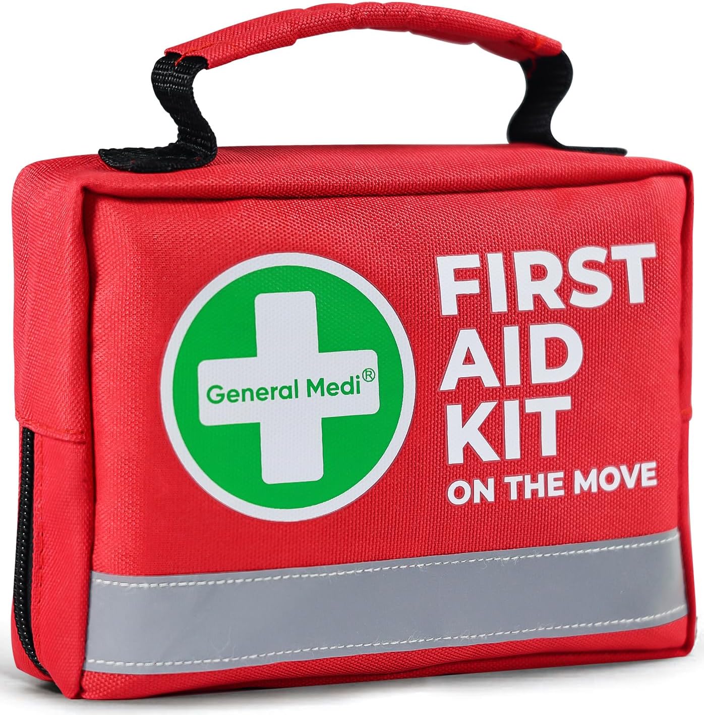 General Medi First Aid Kit - 150 Pieces Small Compact First Aid Kit Bag - Includes Instant Cold Pack, Emergency Blanket for Travel, Home, Office, Vehicle, Camping