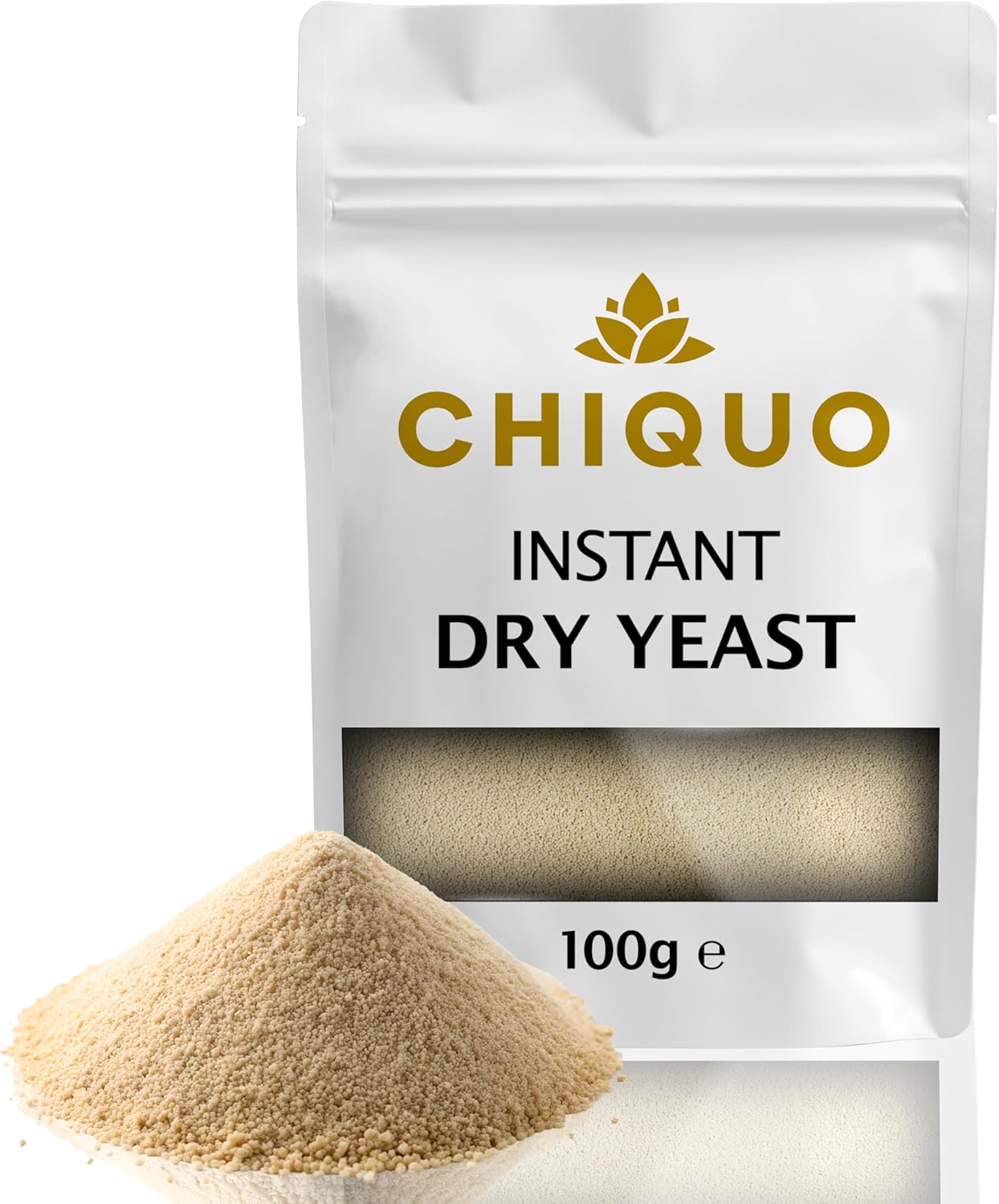 Chiquo Instant Dry Yeast 100g – High Performance Baking Yeast for Bread, Pizza, Cake & Dough | Fast-Rising Yeast Powder for Home & Professional Baker | Durable Multi-Layer Packaging