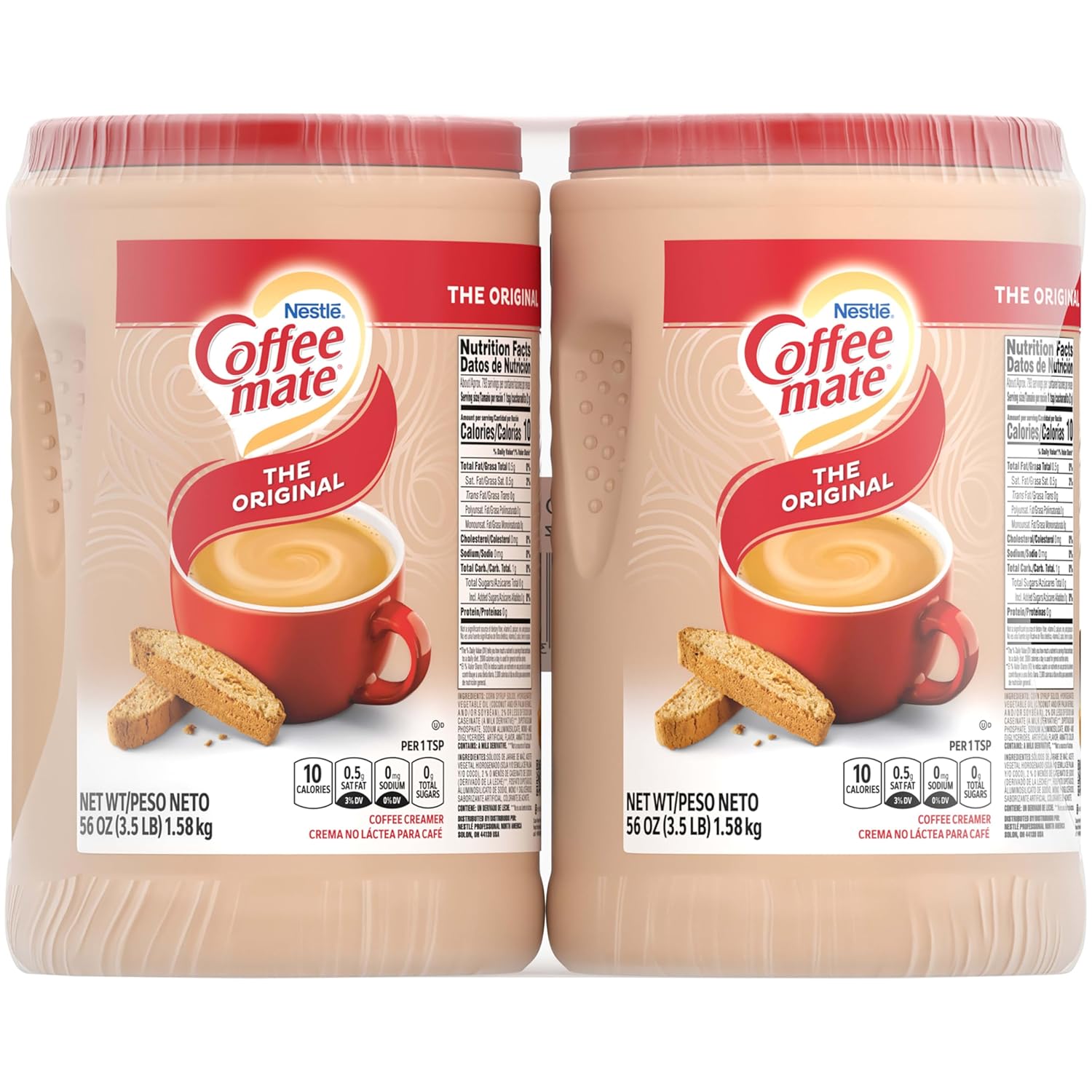 Nestle Coffee mate Coffee Creamer, Original, Non Dairy Powder Creamer, 56 oz Bulk Pack (Pack of 2)