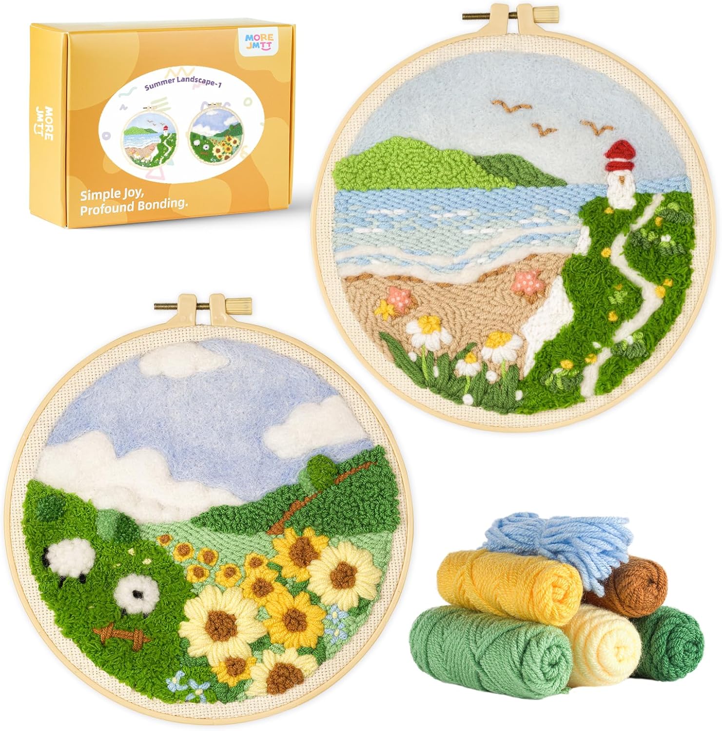 Punch Needle Kits Adults Beginner,Embroidery kit for Beginners,Punch Needle kit for Beginners, Includes All Tools and Materials,Easy to Follow Instructions and Videos(Spring is in Full Bloom)