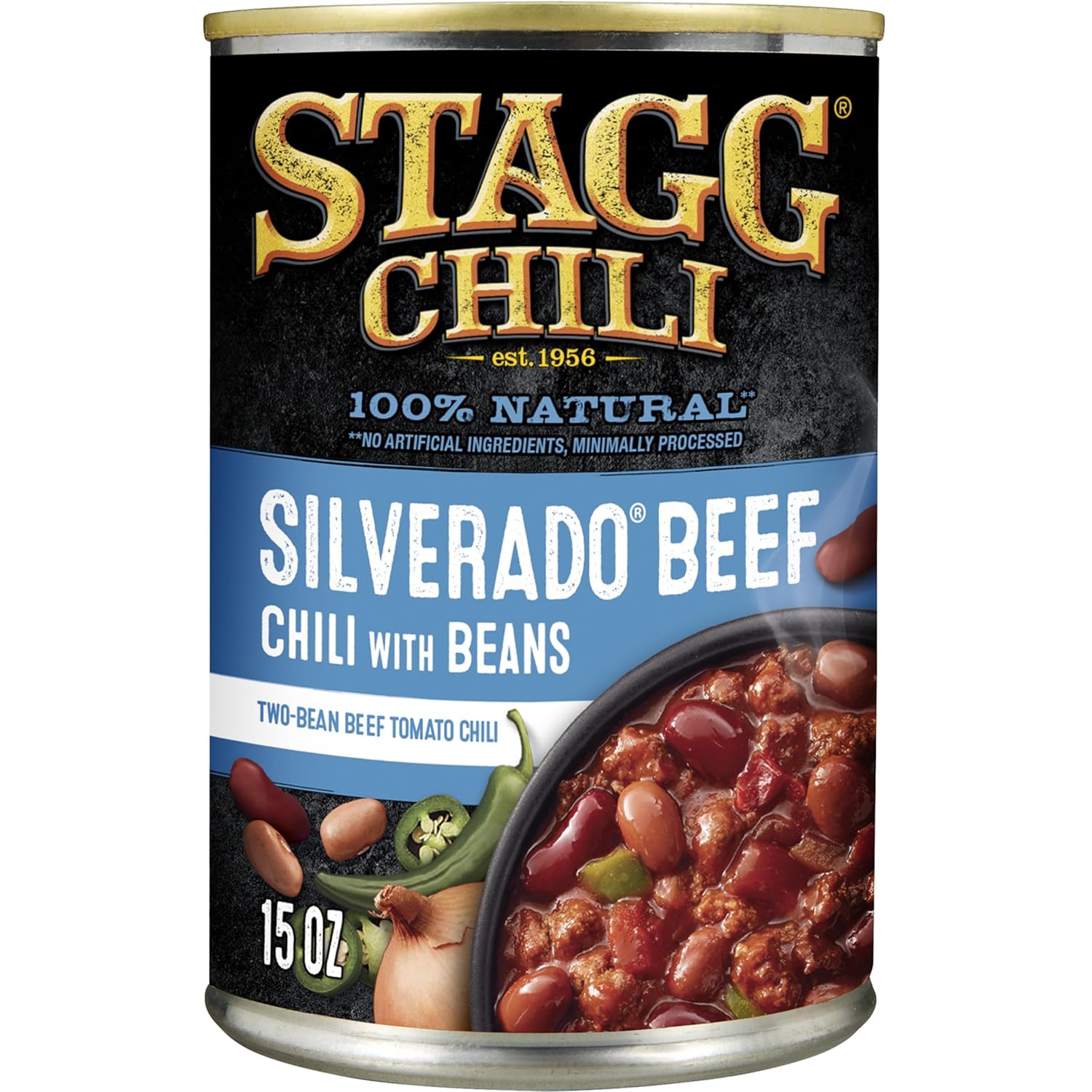 Stagg Silverado Beef Chili with Beans, 15 Ounce (Pack of 12)