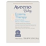 Aveeno Baby Eczema Therapy Soothing Bath Treatment for Relief of Dry, Itchy and Irritated Skin, Made with Soothing Natural Colloidal Oatmeal, 5 ct.