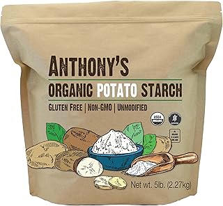 Anthony's Organic Potato Starch, Unmodified, 5 lb, Gluten Free & Non GMO, Resistant Starch