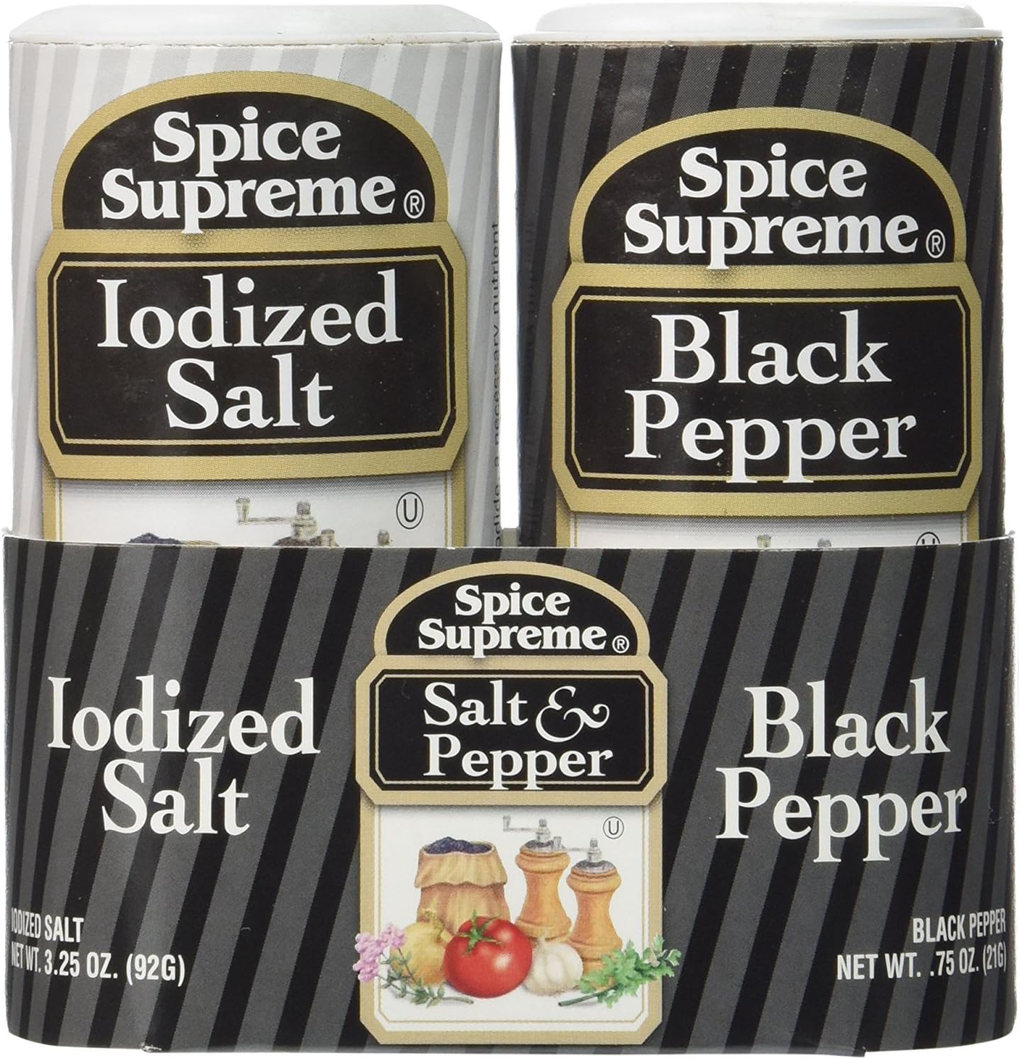 Spice Supreme Salt & Pepper Double Pack(Pack of 3)