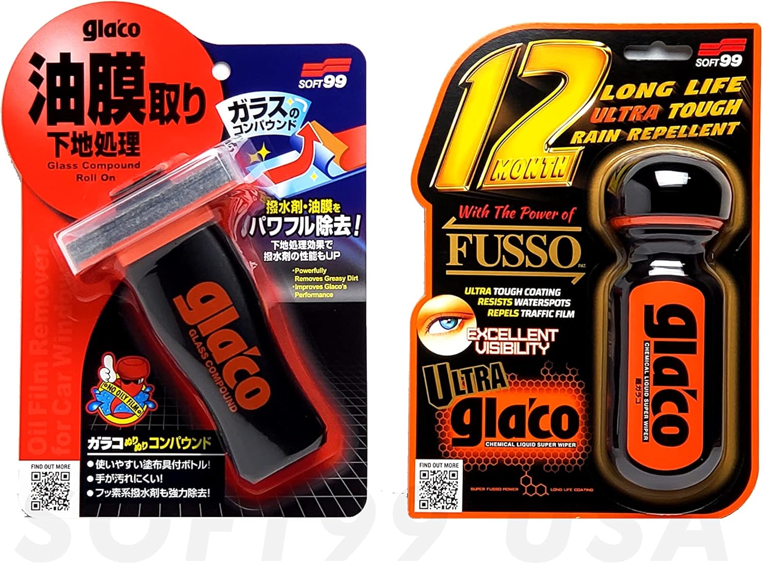 Glaco Glass Compound Roll On 100ml and Glaco Ultra Glaco 70ml_BUNDLE PACKAGE