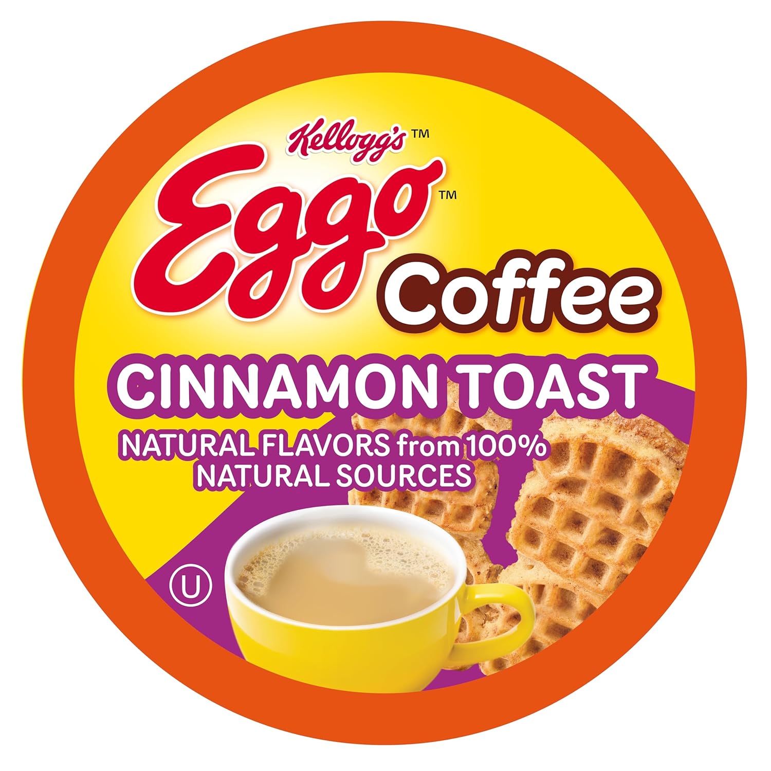 Eggo Beverages Cinnamon Toast Waffle Flavored Coffee Pods for Keurig K Cup Brewers, Fair Trade Certified, 40 Count – Warm and Cozy Cinnamon