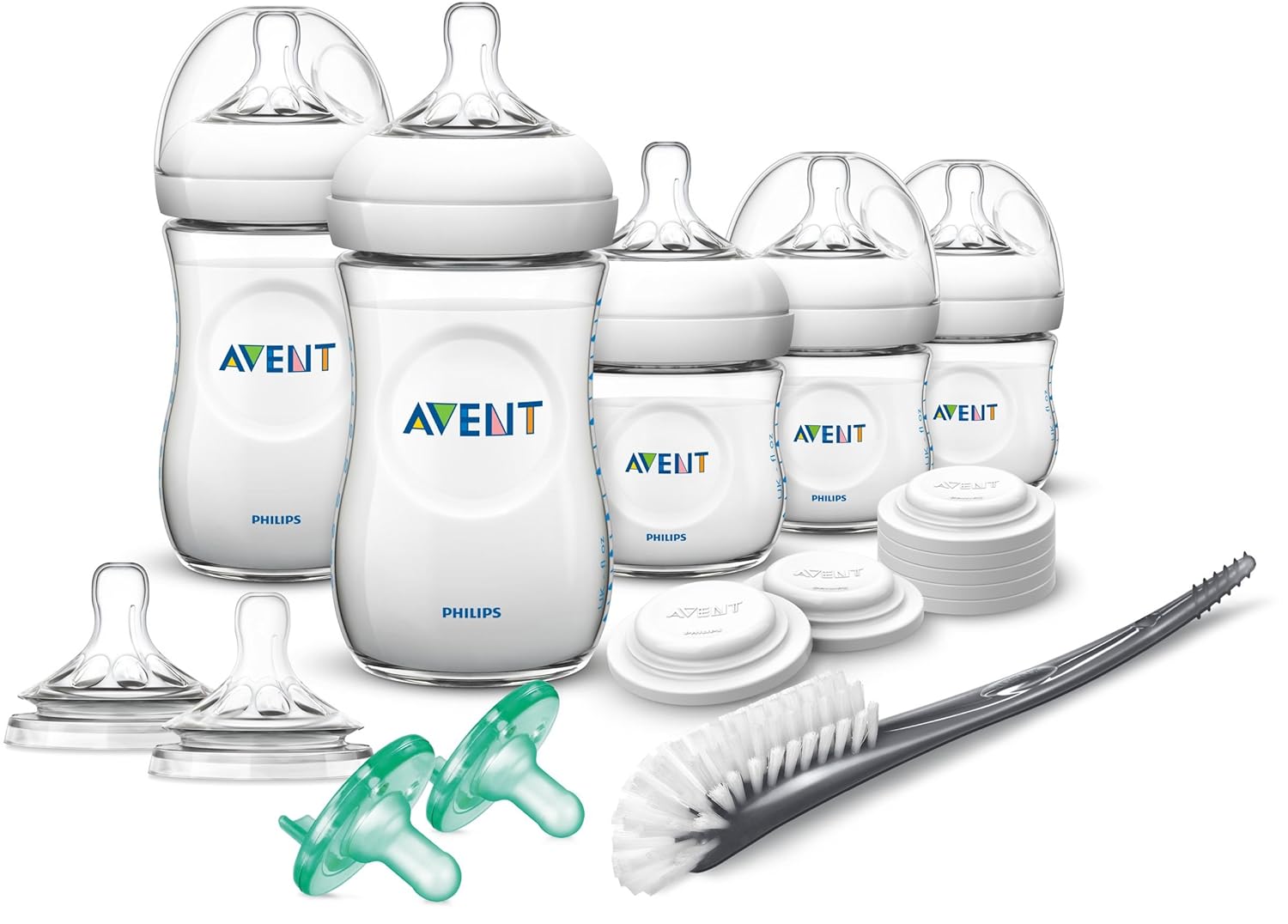 Philips Avent Natural Bpa Free Baby Bottle Newborn Starter Gift Set, Scd296/03, White