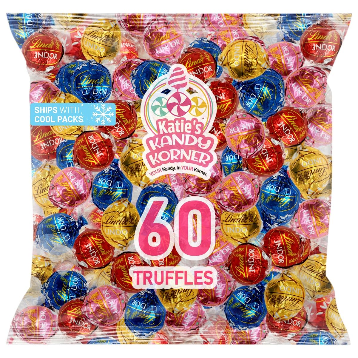 Premium Chocolate Truffles Bulk Pack – Assorted Cholicolate Candy with Milk, Dark, White and Birthday Cake Flavors – Gourmet Sweets for Gifts, Celebrations and Everyday Indulgence – Approx. 60 Pieces