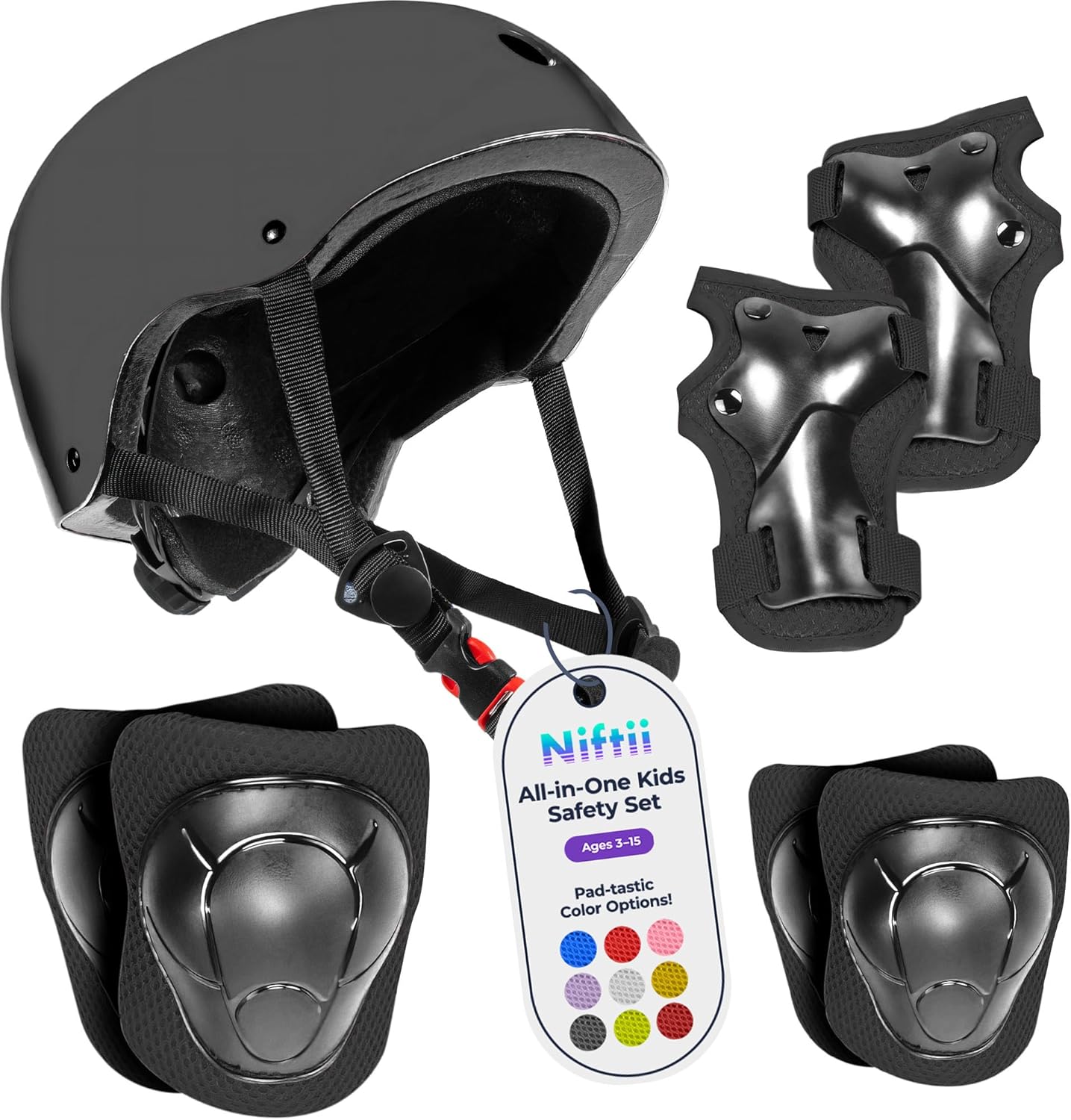 Kids Helmet with Pads - Adjustable Multi-Sport Complete Safety Gear for Cycling, Skateboarding & Scooting, Ideal for Boys & Girls Ages 3-15 Kids Bike Helmet Set