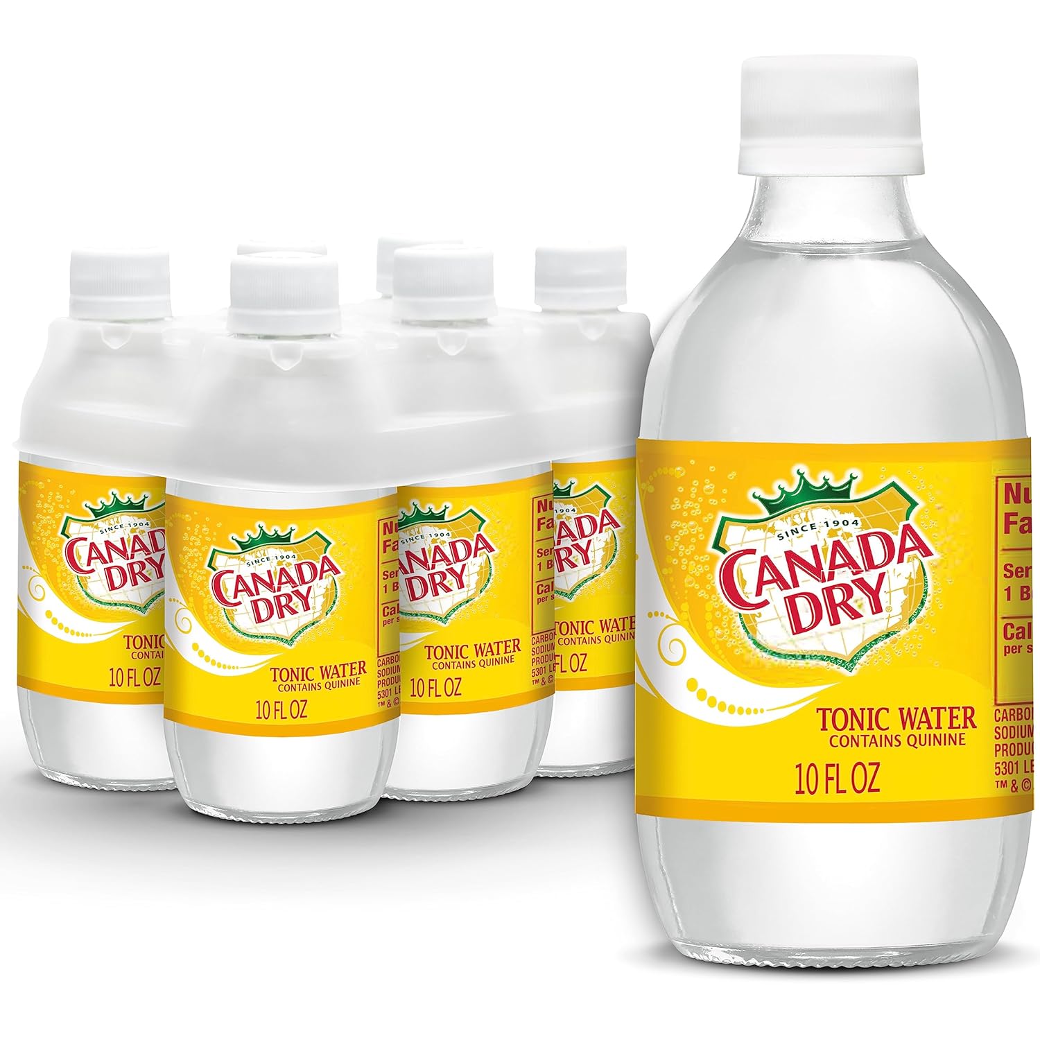 Canada Dry Tonic Water, 10 fl oz plastic bottles, 6 pack
