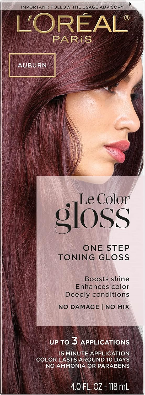 L'Oreal Paris One Step Toning Hair Gloss, In-Shower At Home Use, Boosts Shine, Enhances Color, Conditioning, Brass Neutralizing, No Damage, No Mix, Ammonia free, Paraben free