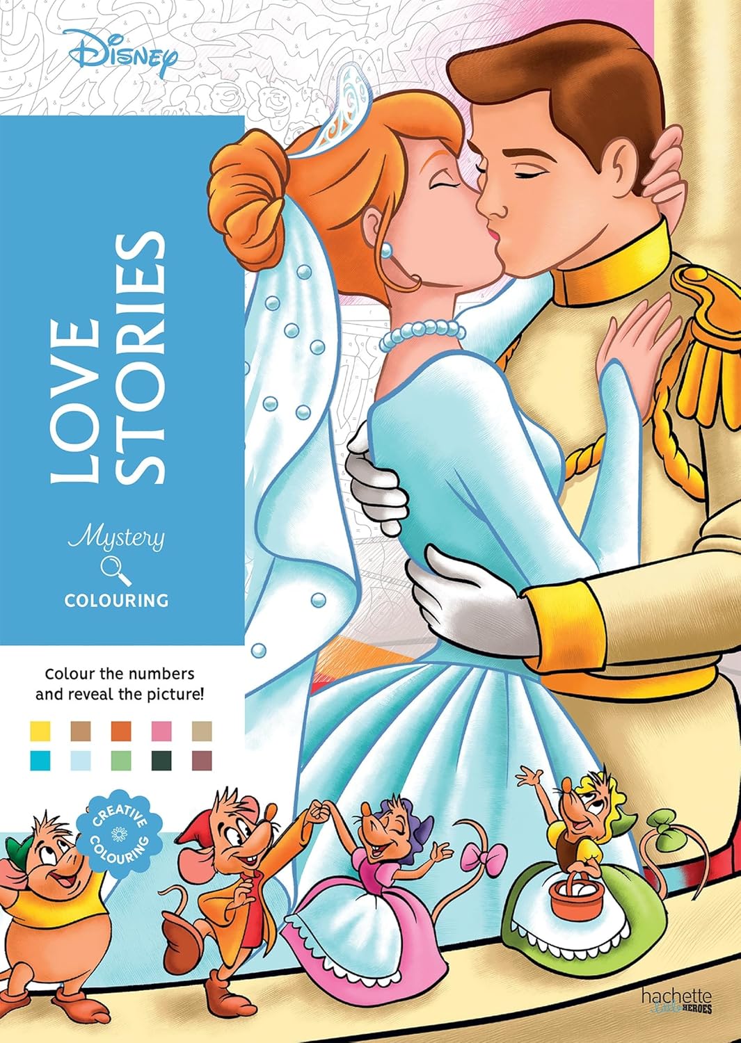 Mystery Colouring - Love Stories: Reveal iconic Disney characters with colour by number