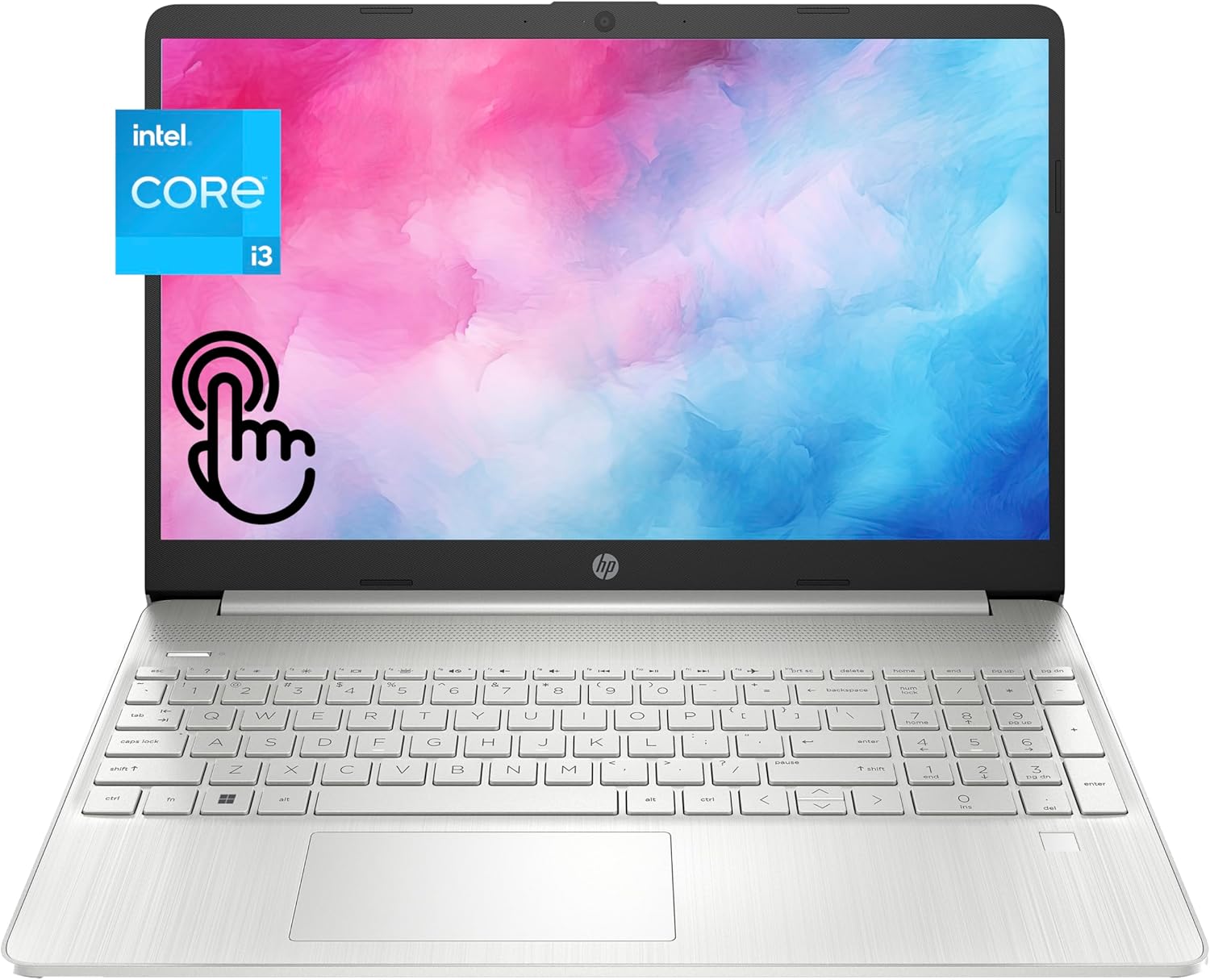 HP 15.6" HD Touchscreen Laptop, Intel Core i3-1215U 6-Core Processor (Beats i7-1165G7), Fingerprint Reader, Long Battery Life, Fast-Charge, Windows 11 (Win11 Home-Touch, 16GB RAM | 1TB SSD)