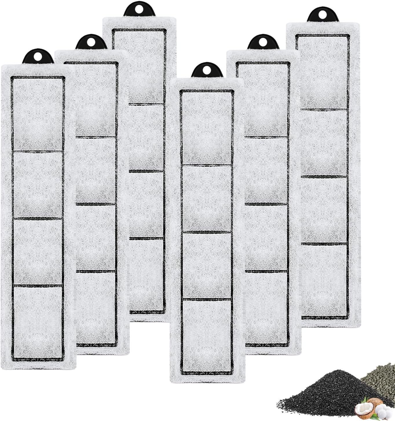 6 Pack RF-S Filter Cartridges Compatible,Replacement Cartridges for Desktop Aquariums with Small Retreat Filters