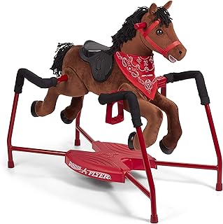 Radio Flyer Chestnut Plush Interactive Riding Horse Kids Ride On Toy, Toddler Ride On Toy For Ages 2-6 Years