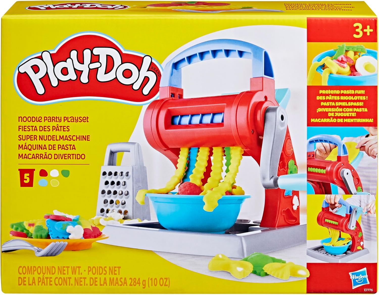 Play-Doh Kitchen Creations Noodle Party Playset for Kids 3 Years and Up with 5 Non-Toxic Colors (Amazon Exclusive)