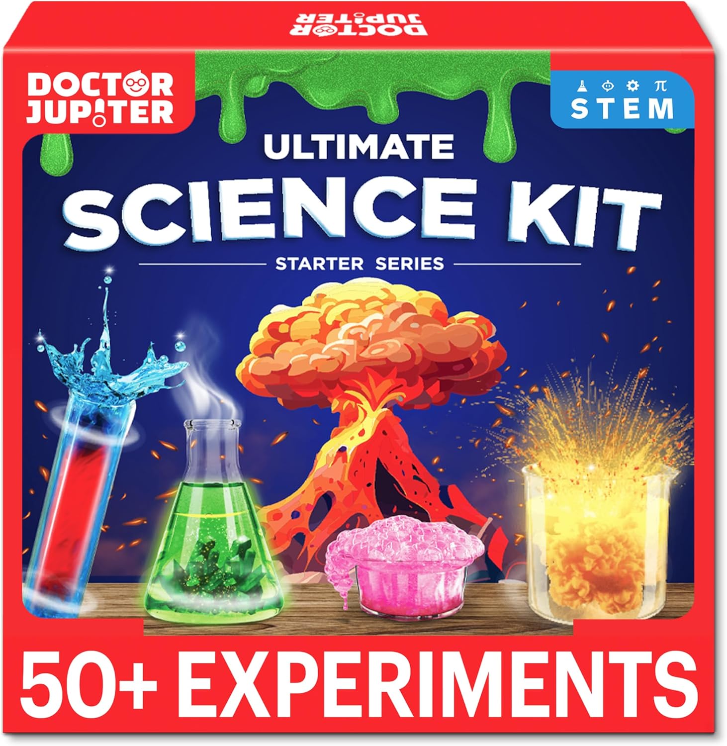Doctor Jupiter Ultimate Science Kit, Chemistry Set for Kids Ages 8-10-12-14 | Birthday Gift Ideas for Boys & Girls 8,9,10+ Years Old | STEM Toy with 50+ Experiments | Learning & Educational Projects