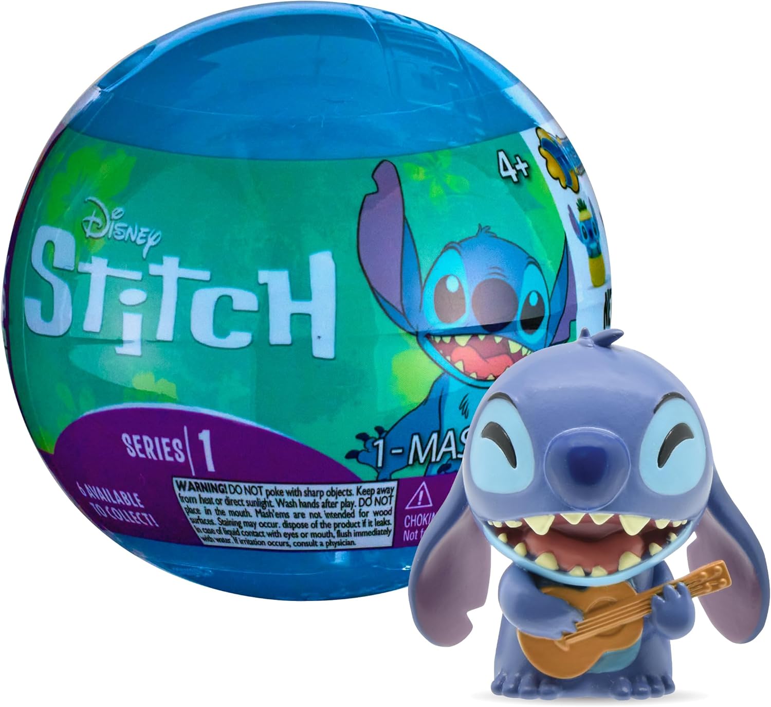 Mash'Ems 52130 Lilo & Stitch Disney, Squishy Figures, 6 to Collect, Styles May Vary, Multicolour