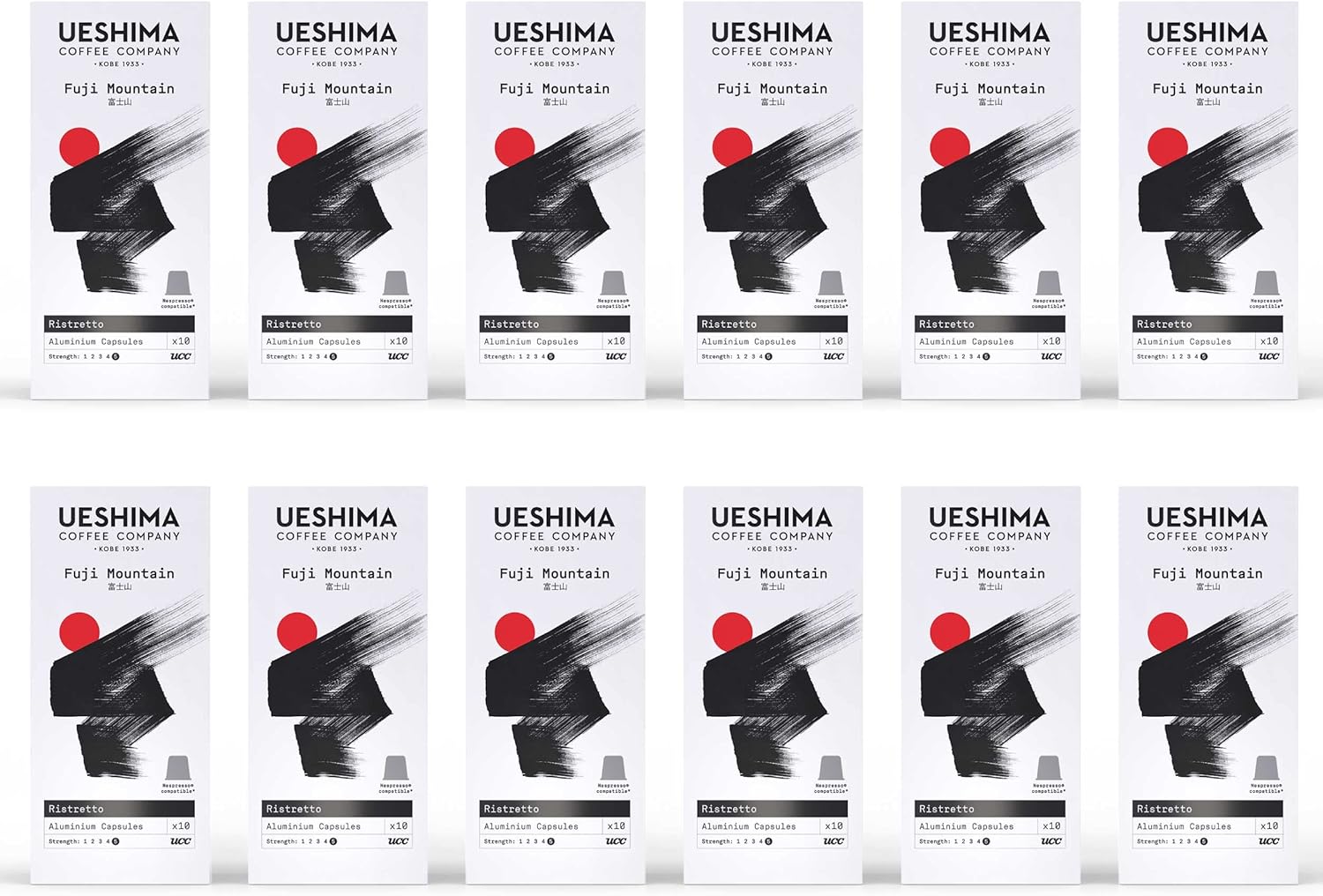 Ueshima Fuji Mountain Coffee Capsules - 12 Packs Of 10 Capsules (120 Cups)