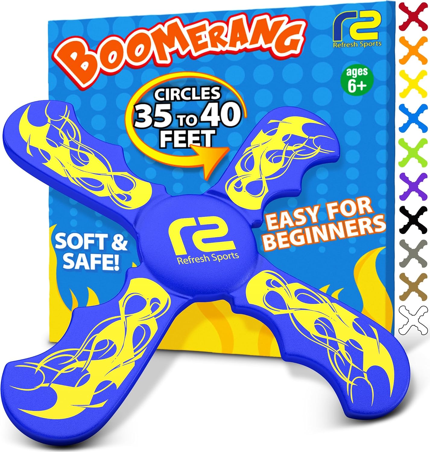 Boomerang Kids Outdoor Flying Disc - Gifts for Boys 8-12 & Girls 8-12 - Best Stocking Stuffers Gift Ideas for Kids Soft Toy Boomerangs - Outside Boys Toys Age 6 7 8 9 10 11 12 13 Year Old Yard Games