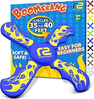Boomerang Kids Outdoor Flying Disc - Gifts for Boys 8-12 & Girls 8-12 - Best Stocking Stuffers Gift Ideas for Kids Soft Toy Boomerangs - Outside Boys Toys Age 6 7 8 9 10 11 12 13 Year Old Yard Games