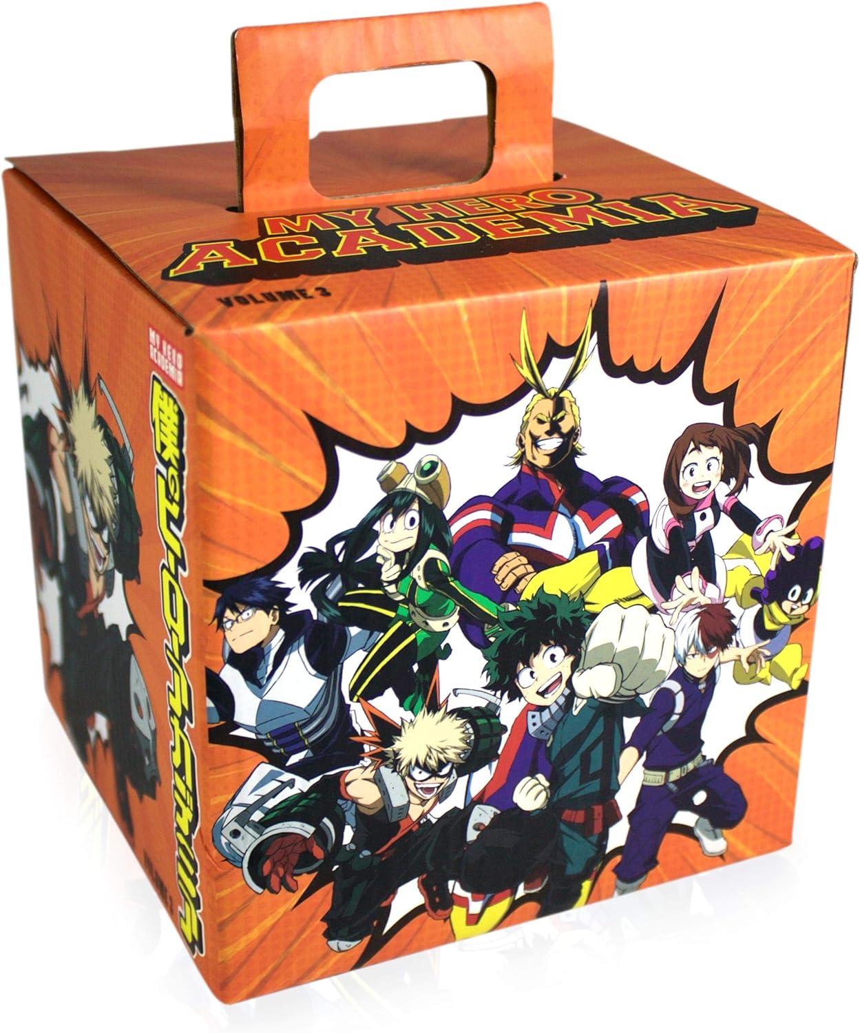 My Hero Academia LookSee Mystery Gift Box | Includes 5 Official Boku No Hero Collectibles | Includes Wall Art, Enamel Pin, & More | Bakugo Orange Edition | Collect All 4