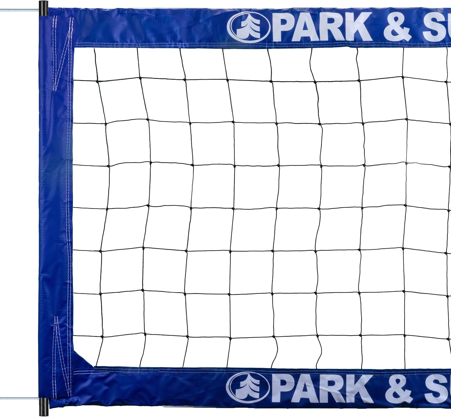 Park & Sun Sports Regulation Size Indoor/Outdoor Professional Volleyball Net with Steel Cable Top and Bottom, Blue, One Size