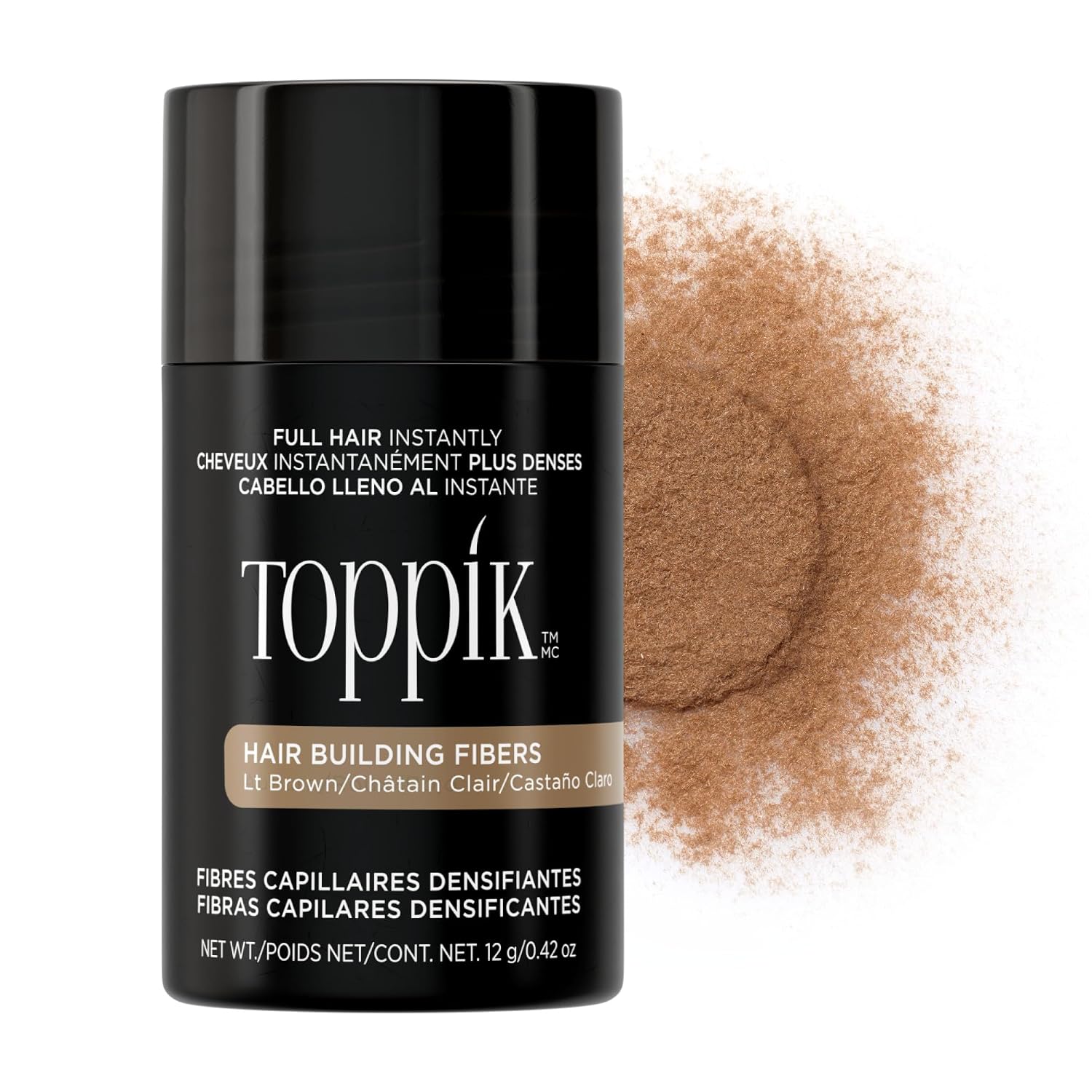 Toppik Hair Building Fibers, Fill In Fine or Thinning Hair Instantly Thicker, Fuller Looking Hair 9 Shades,4 size options
