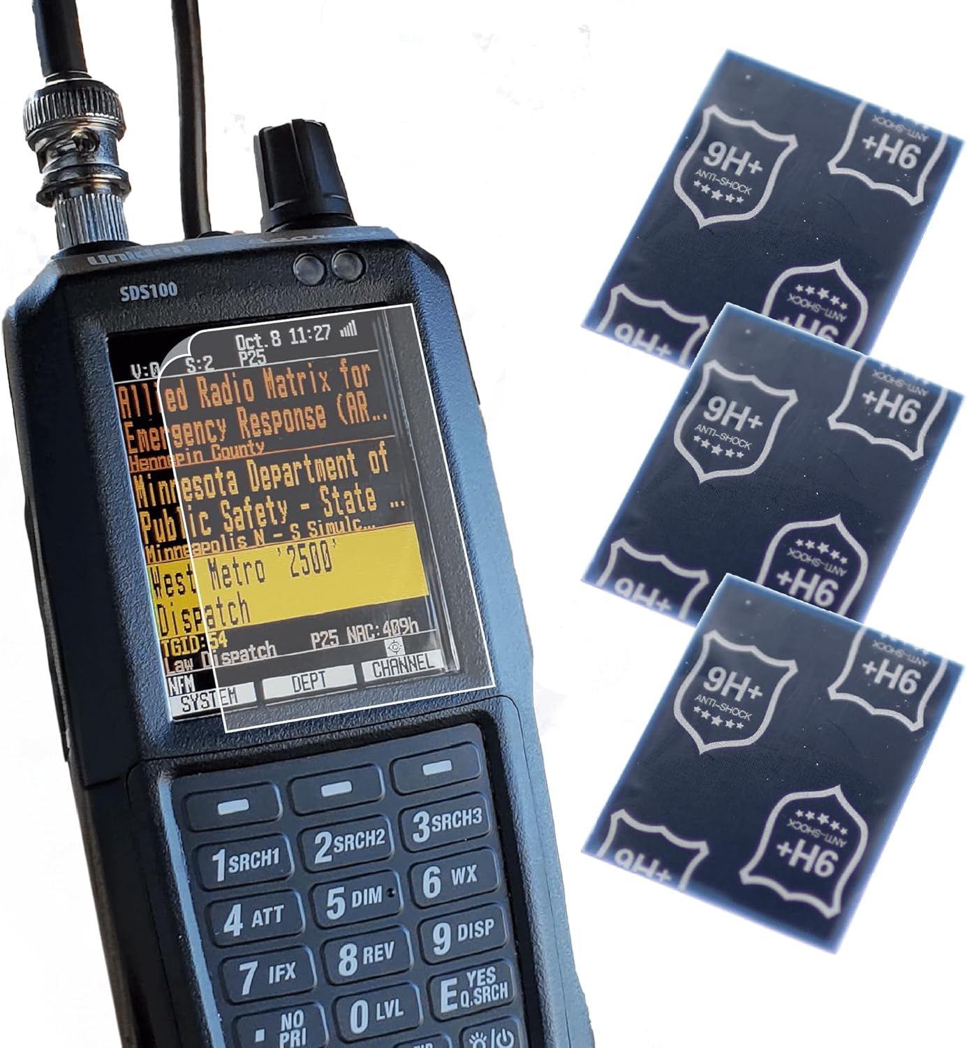 Screen Protectors Compatible with Whistler TRX-2 Police Scanner Radio | 3-Pack, Protects Police Scanner Radio Screen from Scratches