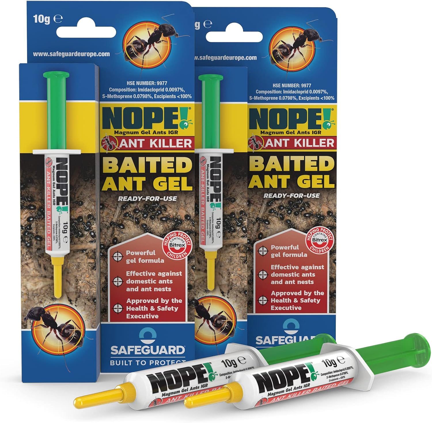 NOPE! Ant Killer Syringe (2x10g) Baited Ant Gel Indoor & Outdoor Total Nest/s Eradication