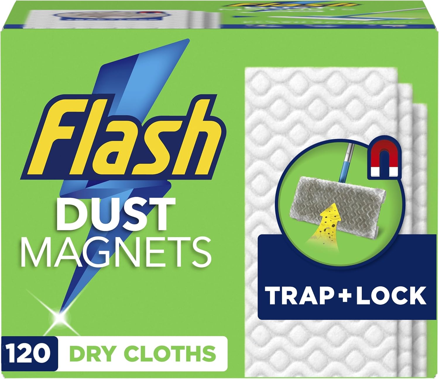 Flash Speedmop Dry Pad Refills, Flash Speed Mop, Floor Cleaner Mop, 120 Wipes, Flash Floor Cleaner, Floor Wipes Large