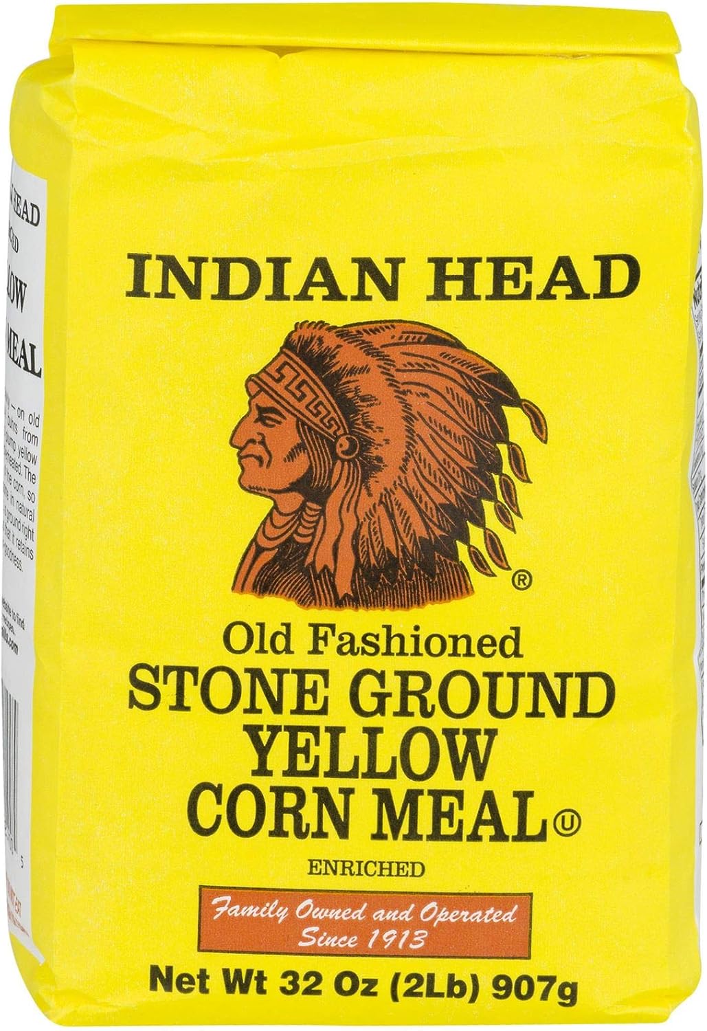 Indian Head Stone Ground Yellow Corn Meal 907g (2LB)