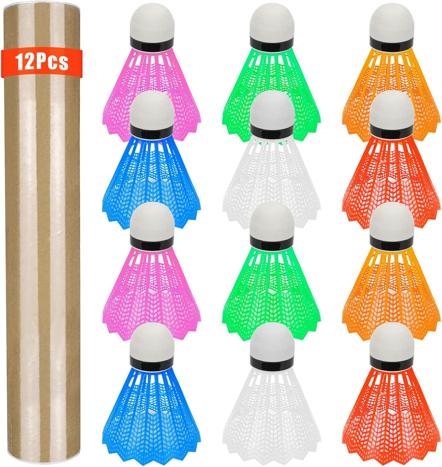 Hysagtek 12 Pcs Badminton ShuttleCocks Shuttles Indoor Outdoor Sport Training Badminton