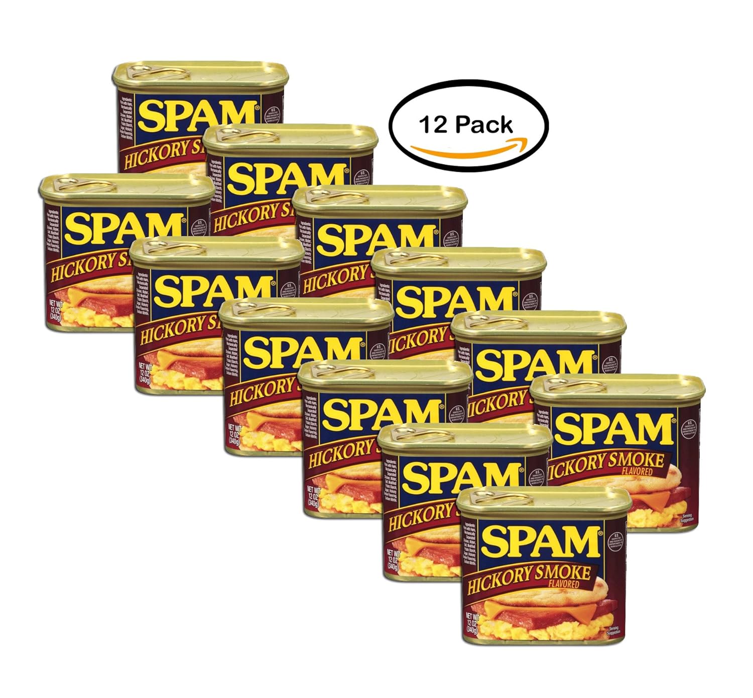 PACK OF 12 - Spam Hickory Smoke Flavored 12 oz