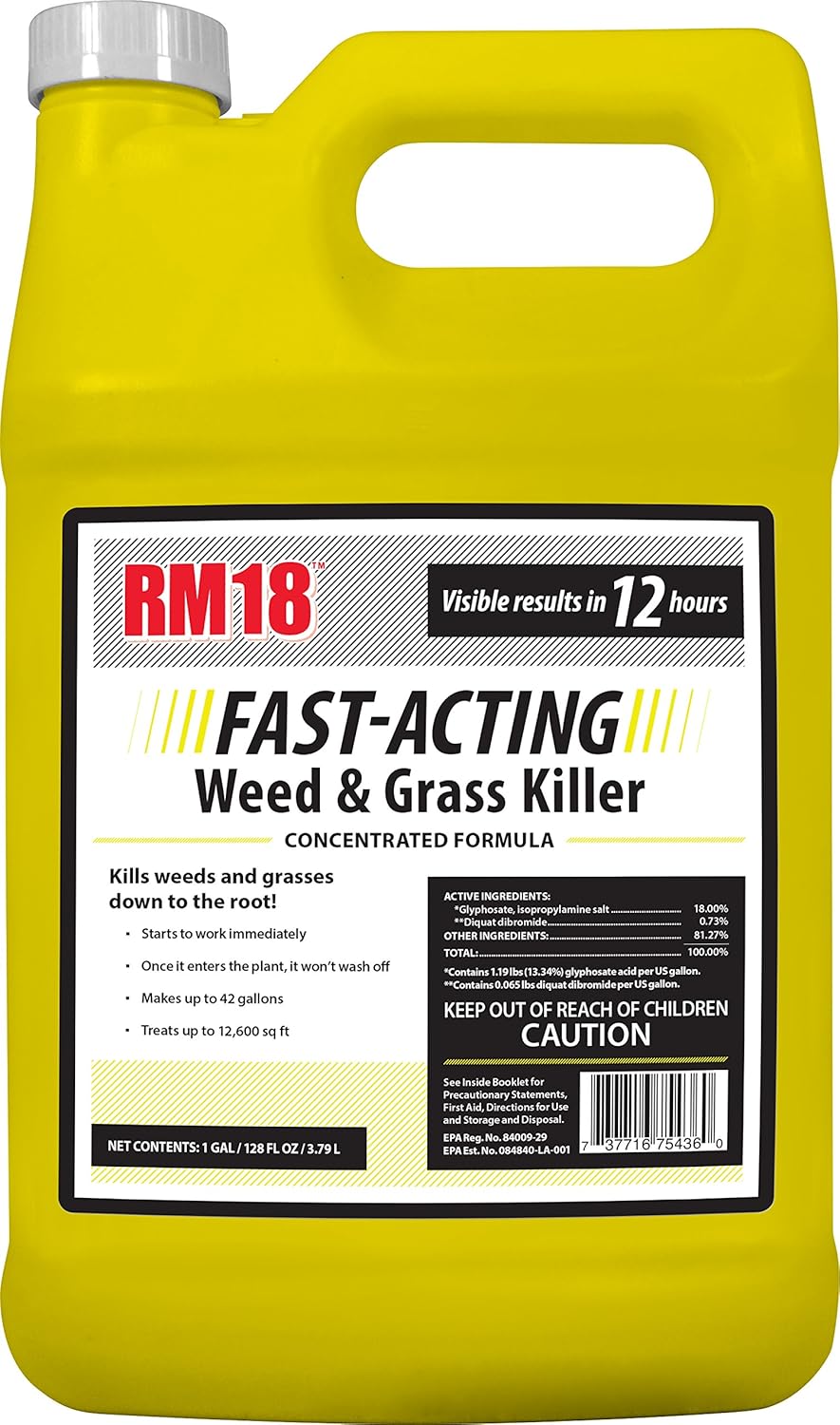 Fast-Acting Weed & Grass Killer Herbicide, Spray, 1-gallon