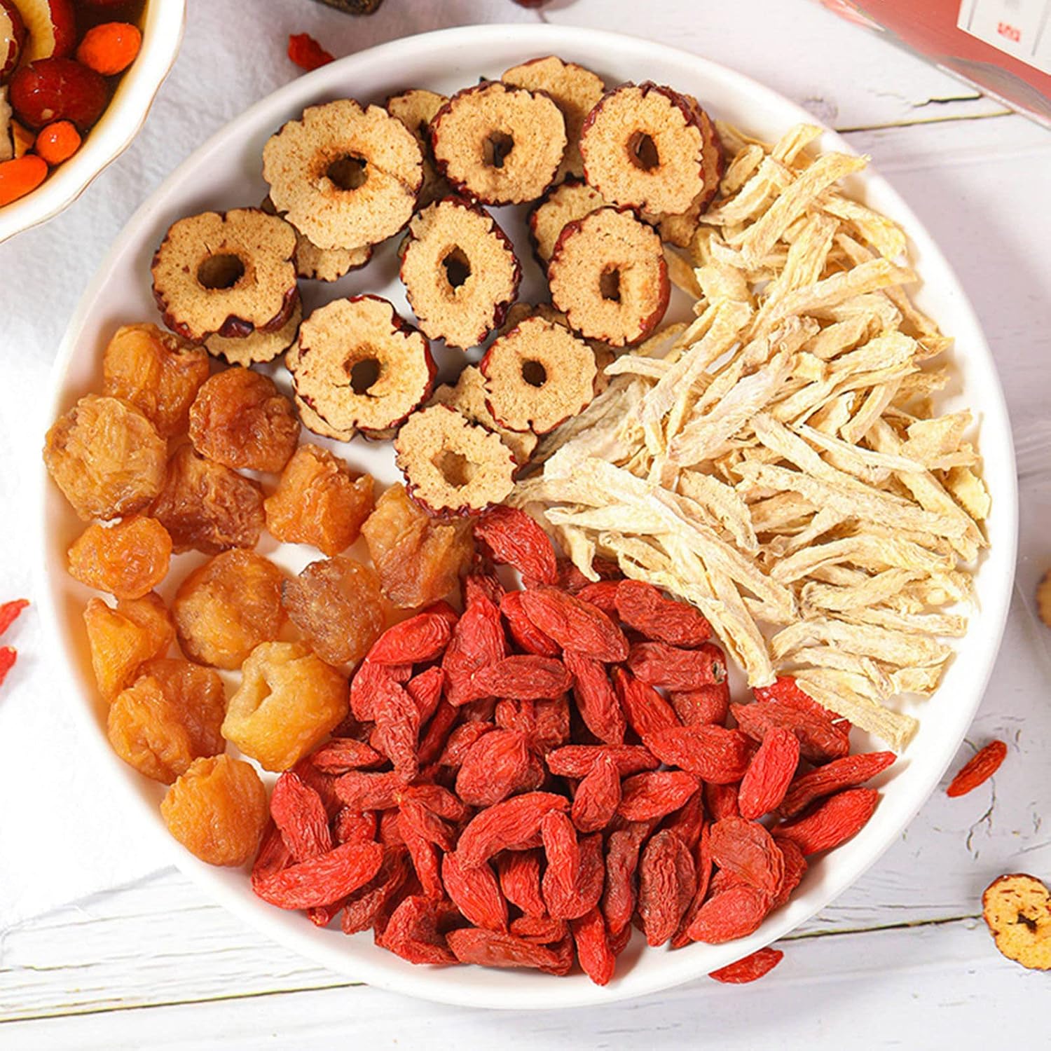 Brown Sugar Ginger Jujube Tea, Portable 180g (10 Packs) Red Jujube Black Sugar Ginger Tea Traditional Chinese Wolf Berry Longan Tea 红枣黑糖姜茶 for Body Cooling Dysmenorrhea