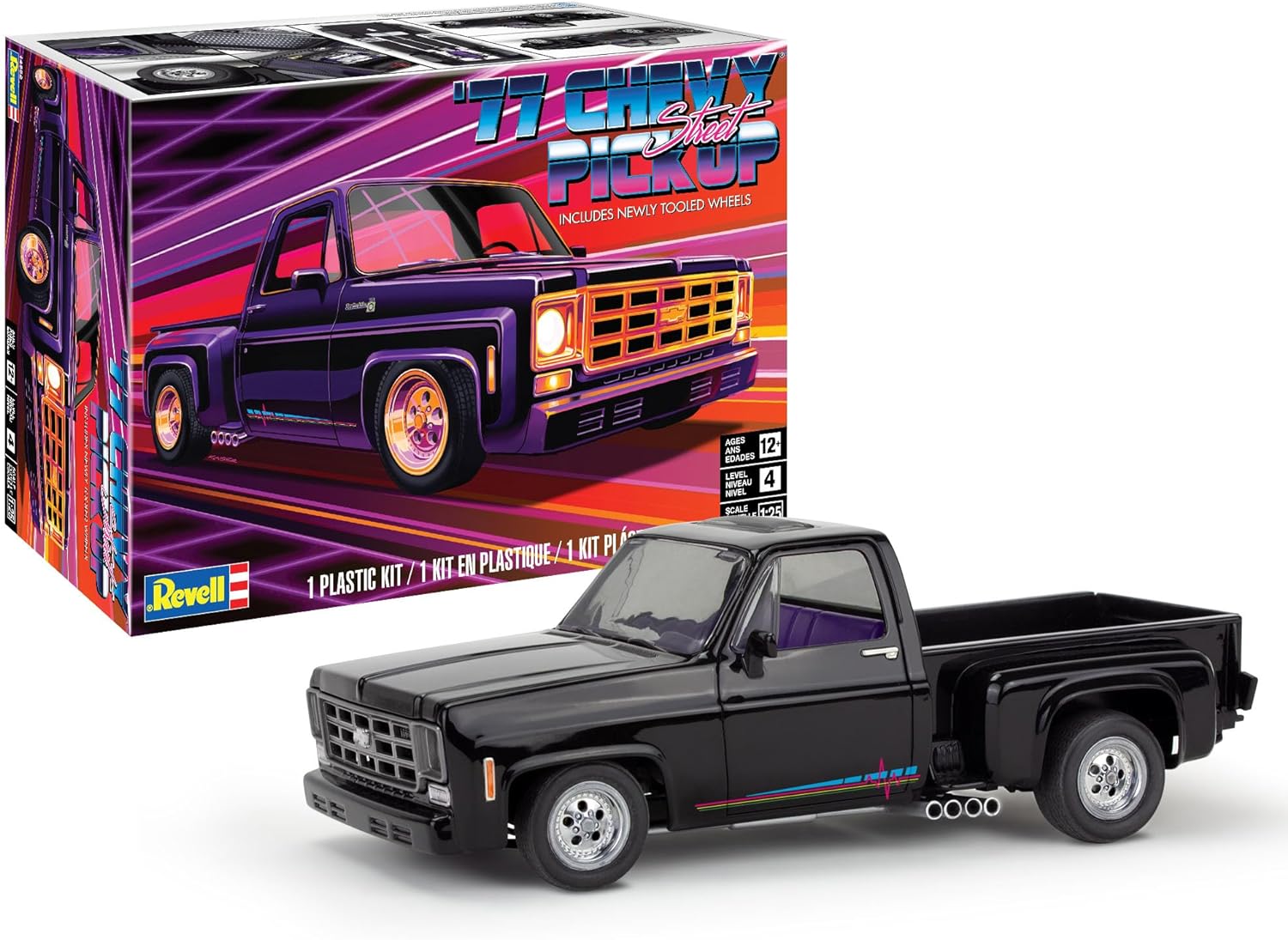 Revell 14552 '77 Chevy Street Pickup 1:24 scale 83-Piece Skill Level 4 Model Building Kit
