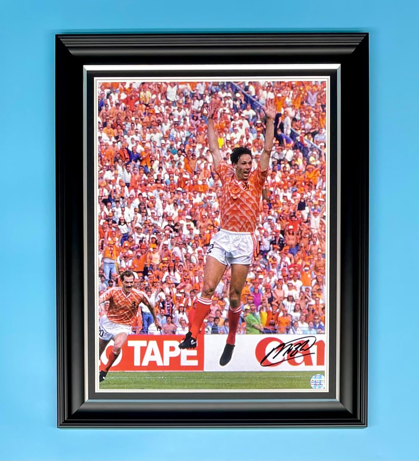 Generic Marco Van Basten Signed Photo In Luxury Handmade Wooden Frame With & AFTAL Member Certificate Of Authenticity Autograph Football Soccer Memorabilia Netherlands Poster World Cup