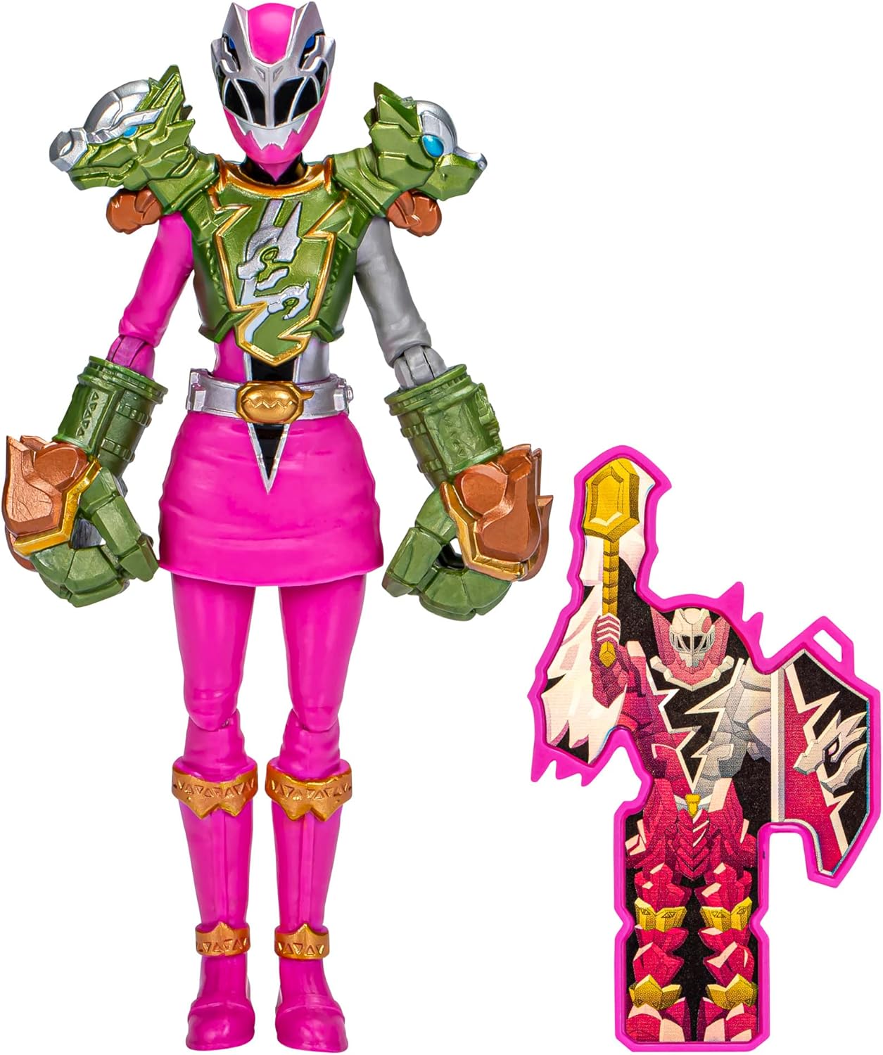 Power Rangers Dino Fury Smash Armor Pink Ranger, 6-Inch Power Rangers Action Figures Make Great Gifts for Boys and Girls Ages 4 and Up