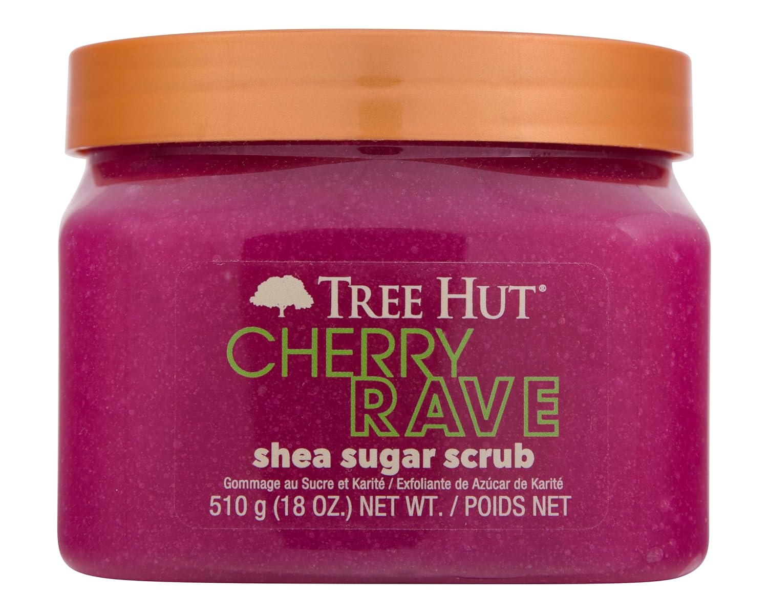 Tree Hut Cherry Rave Shea Sugar Scrub | Exfoliating Body Scrub Removes Dead, Dry Skin for a Soft & Hydrated Feel | Limited Edition Fall | Nourishing Essential Body Care | 18 fl oz.
