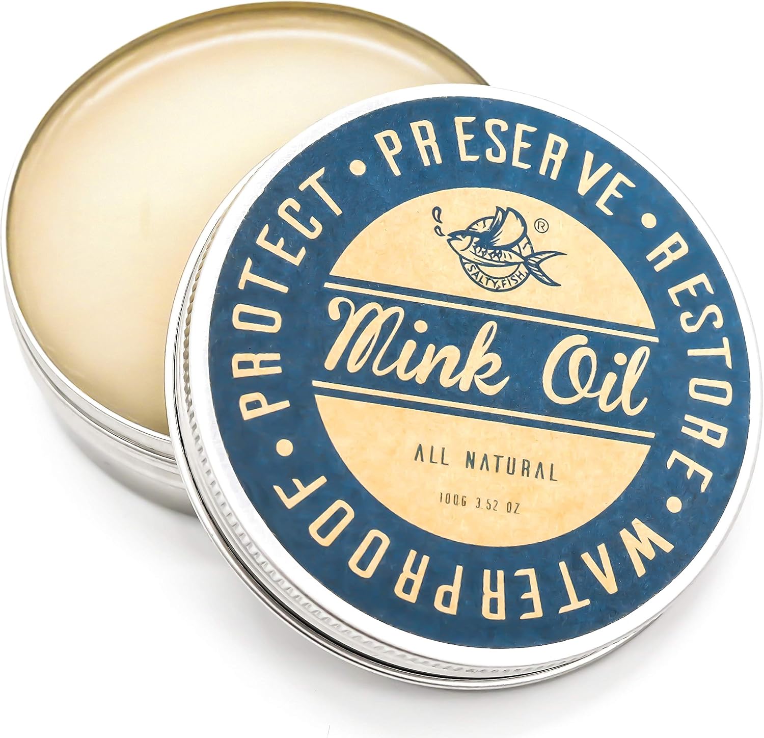 SALTY FISH Mink Oil for Leather Boots, Leather Conditioner Cleaner Waterproof Soften and Restore